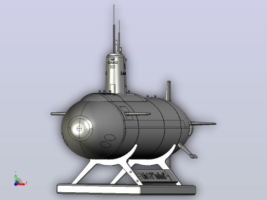 荷兰潜艇Zr . ms . O-29“zand hai”的模型前视缩略图