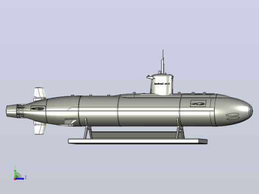 荷兰潜艇Zr . ms . O-29“zand hai”的模型左视缩略图