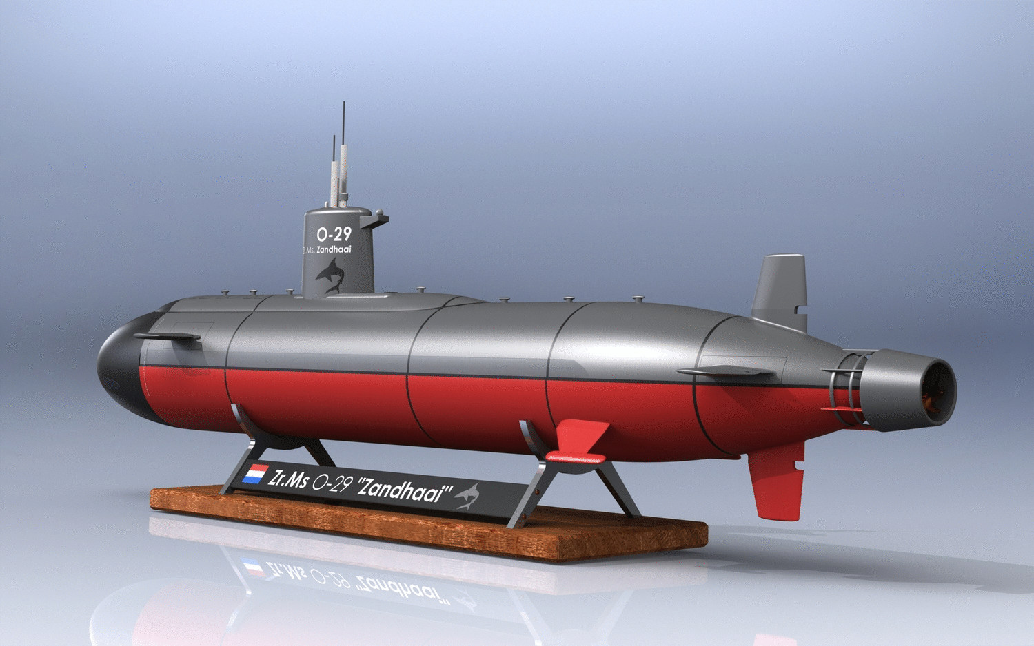 荷兰潜艇Zr . ms . O-29“zand hai”的模型
