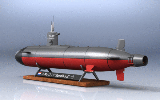 荷兰潜艇Zr . ms . O-29“zand hai”的模型缩略图