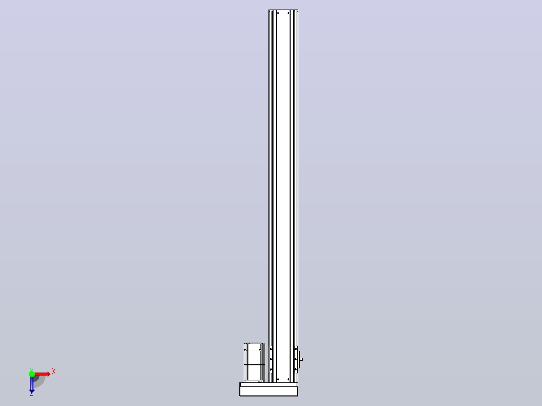 日规模组半封闭丝杆TPA-HNR-85S-1610C-L950-ML-Y-P20-N3俯视图