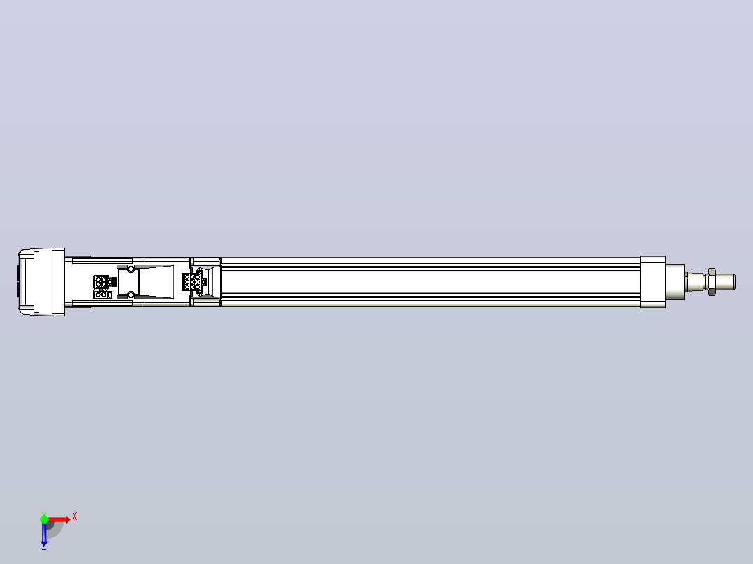 轻载电动缸TPA-ESR25-1002C-L350-MR-W-P10-C3俯视图