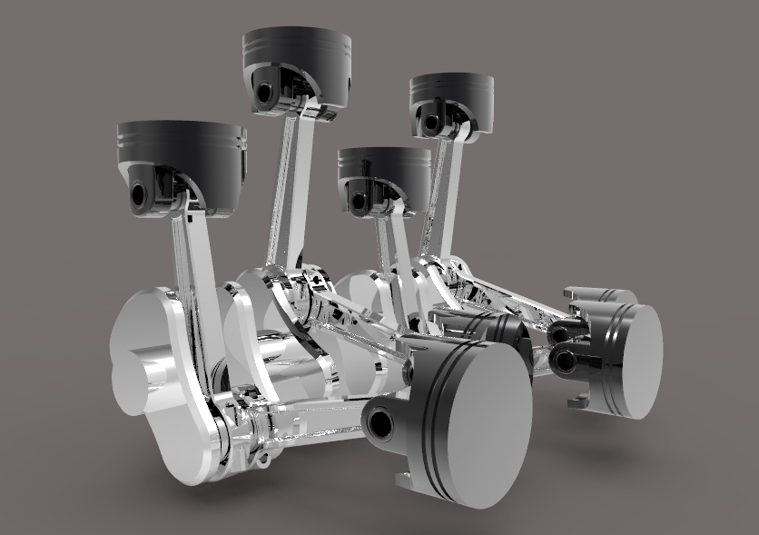 V8 电机模型设计