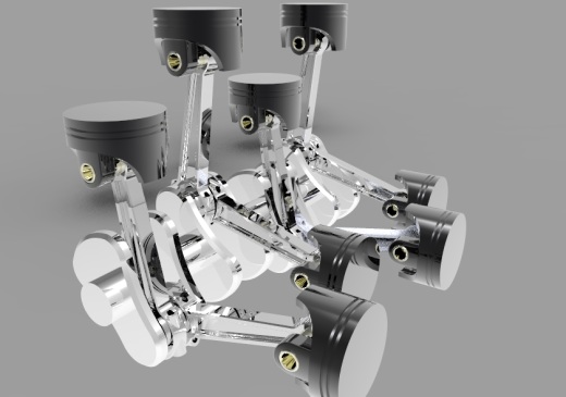V8 电机模型设计缩略图