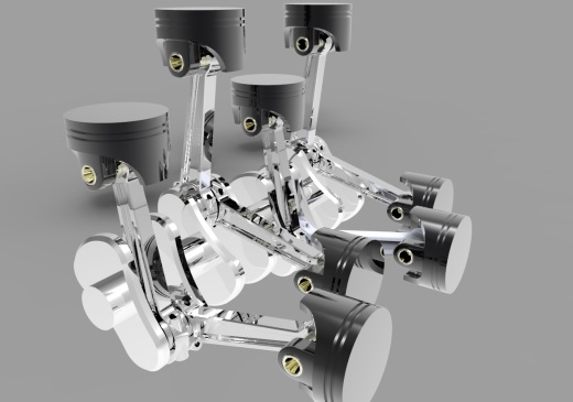 V8 电机模型设计缩略图