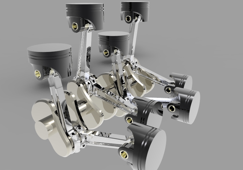 V8 电机模型设计