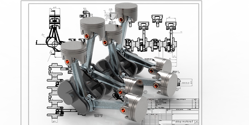 V8 电机模型设计