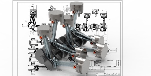 V8 电机模型设计缩略图