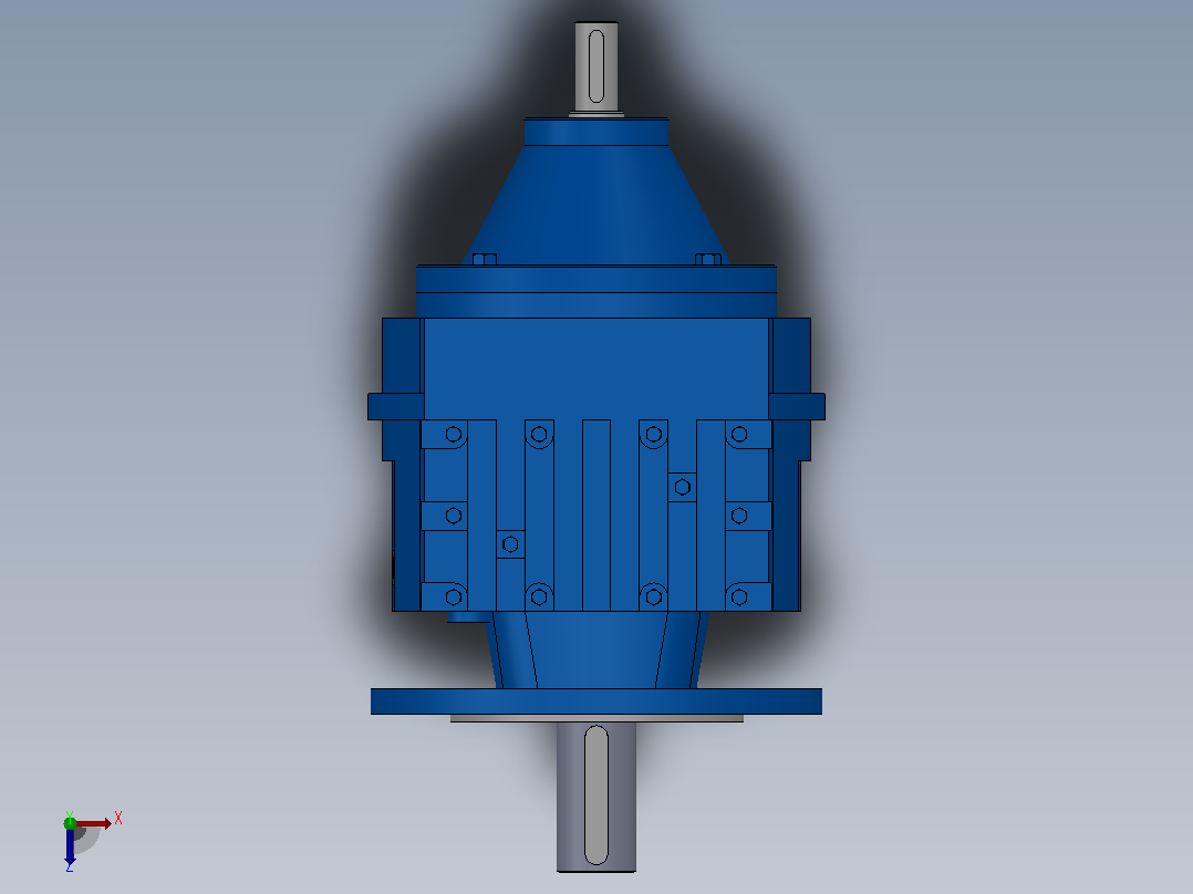 RFS57法兰轴伸式斜齿轮减速机RFS57-5.82-M1-Φ200俯视图