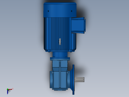 KF77法兰轴伸式安装螺旋锥齿轮减速机KF77-YV11-4P-13.52-M1-0°-A俯视缩略图
