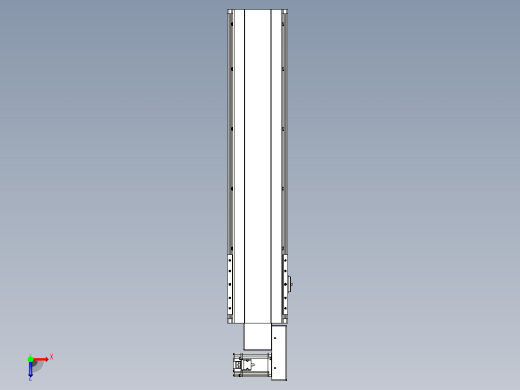 皮带直线轴半封闭可选导轨TPA-HNB-202D-140-L700-MR-C-P75-N3俯视缩略图