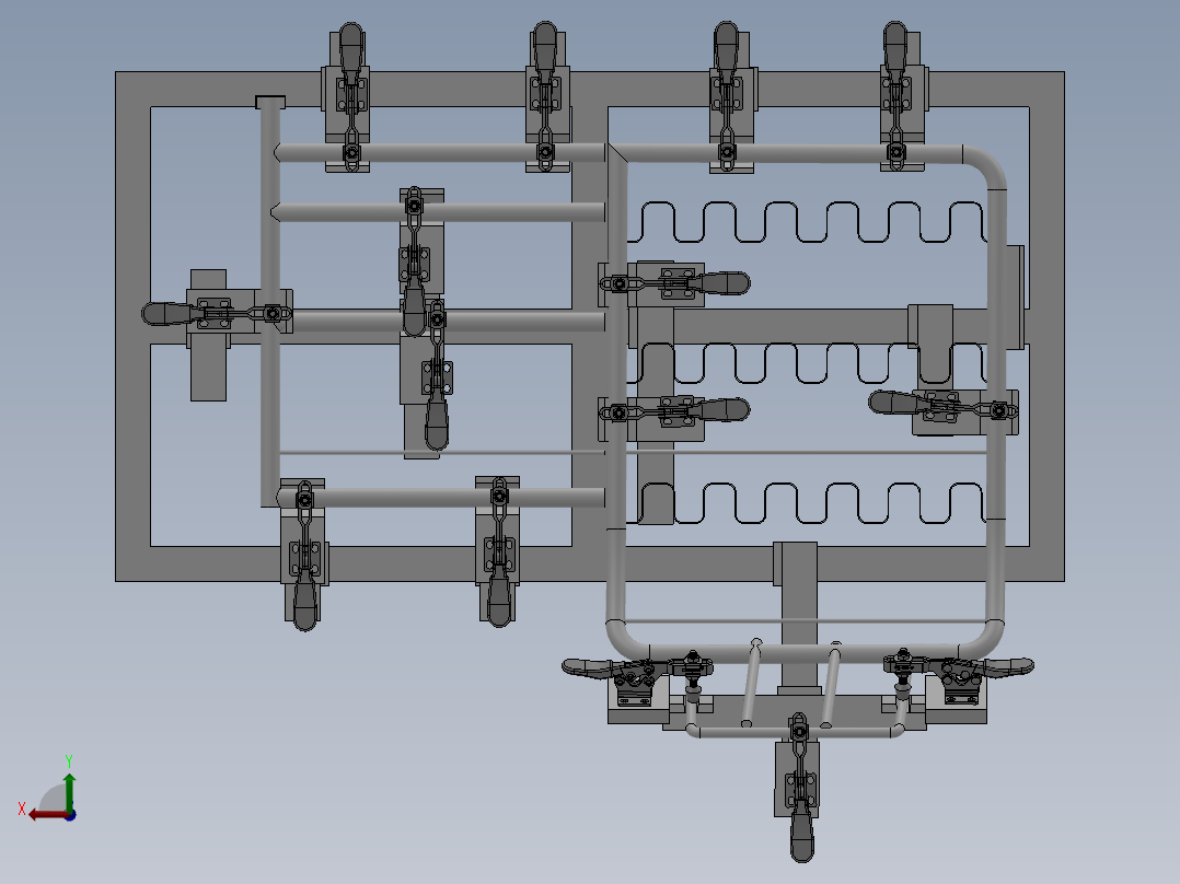 座椅焊接工装后视图