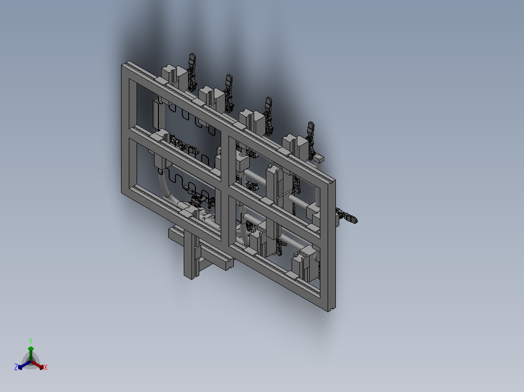 座椅焊接工装正等轴测图