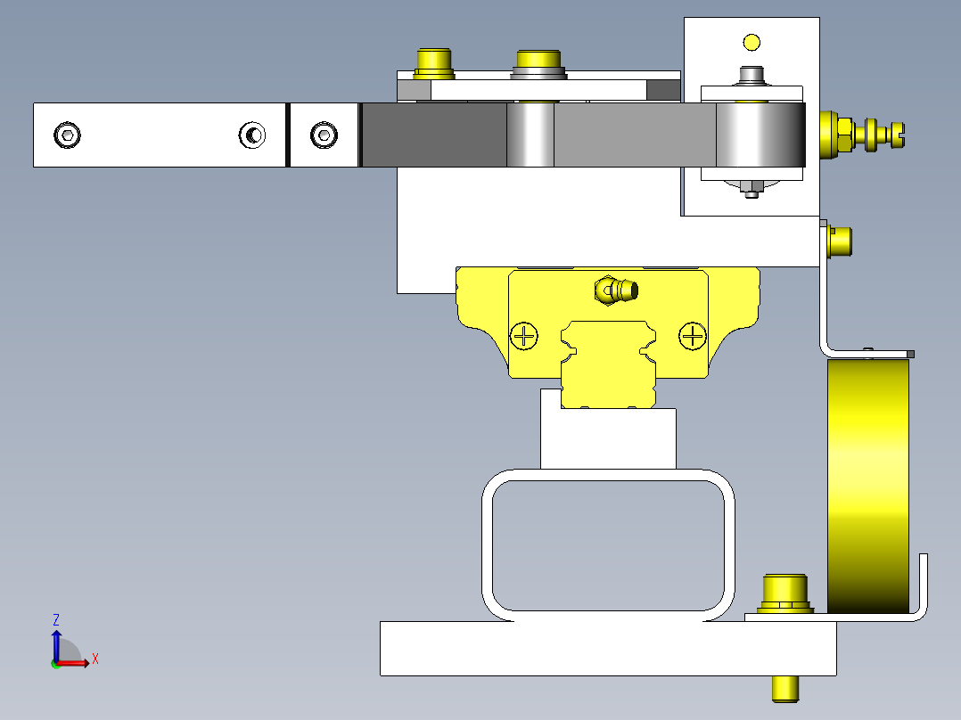 间距进给机构前视图