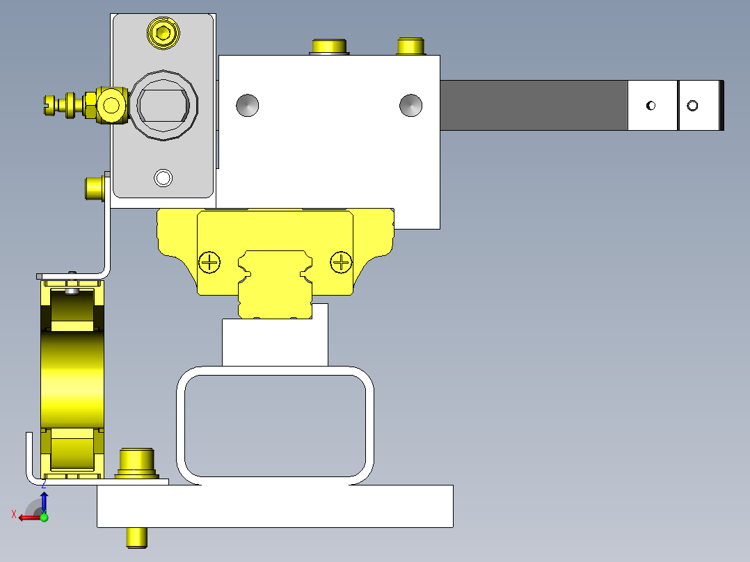 间距进给机构后视图