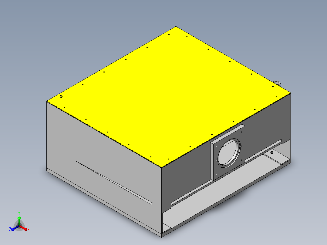 水面检视窗正等轴测图
