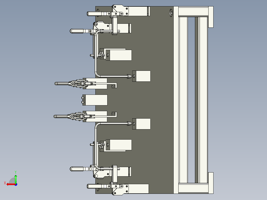 检具工作台后视图