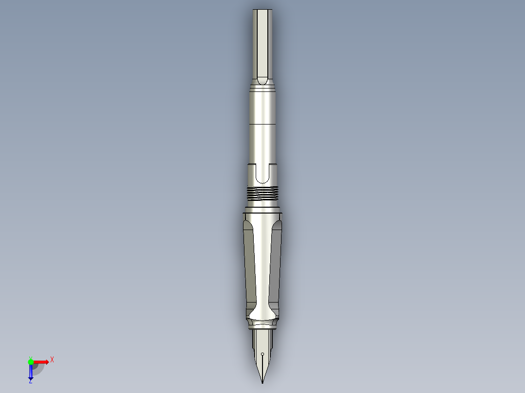 仿凌美LAMY钢笔俯视图