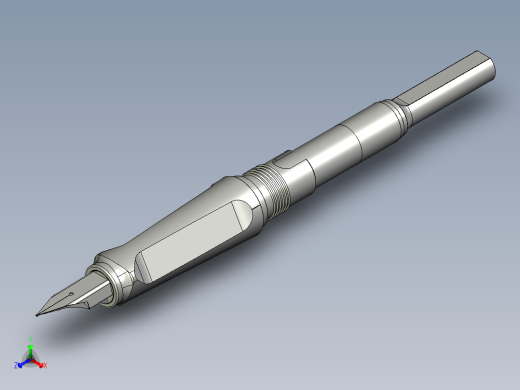 仿凌美LAMY钢笔正等轴测缩略图