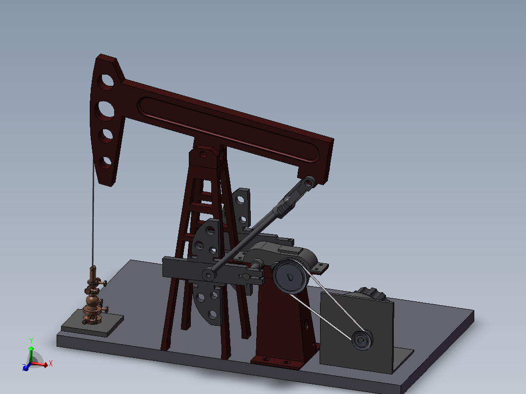 抽油机模型 solidwroks软件素材3D图纸自动化设备三维模型非实物