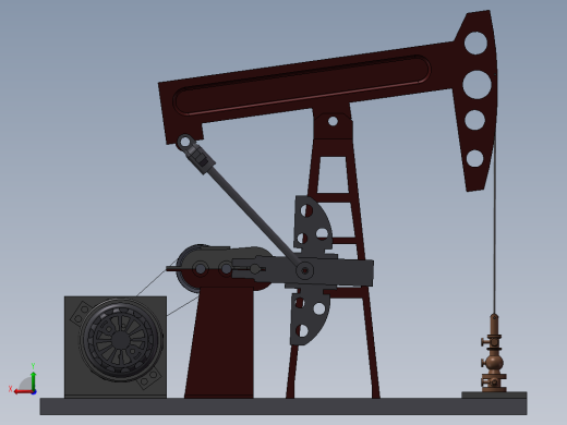 抽油机模型 solidwroks软件素材3D图纸自动化设备三维模型非实物后视缩略图