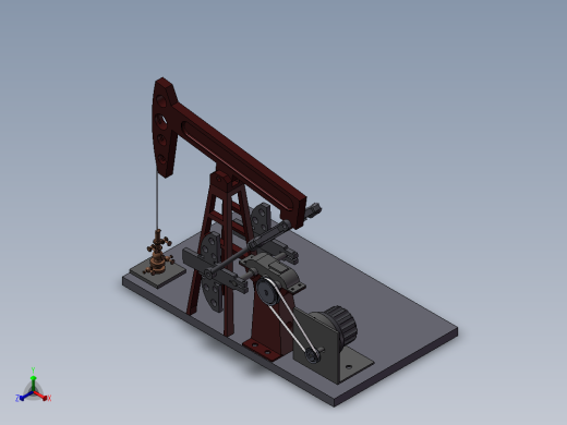 抽油机模型 solidwroks软件素材3D图纸自动化设备三维模型非实物正等轴测缩略图