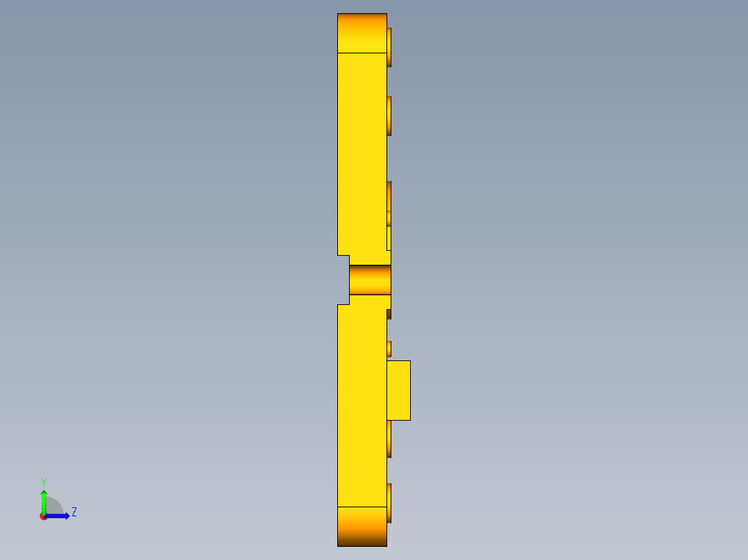 拔叉夹具装配左视图