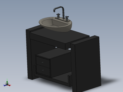 solidworks 浴室洗浴槽