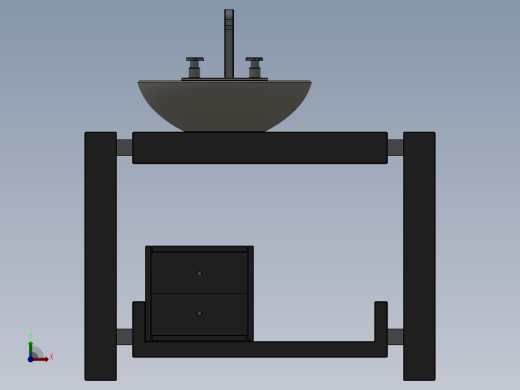 solidworks 浴室洗浴槽前视缩略图