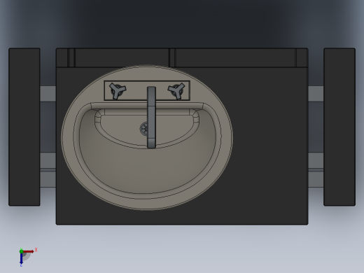 solidworks 浴室洗浴槽俯视缩略图