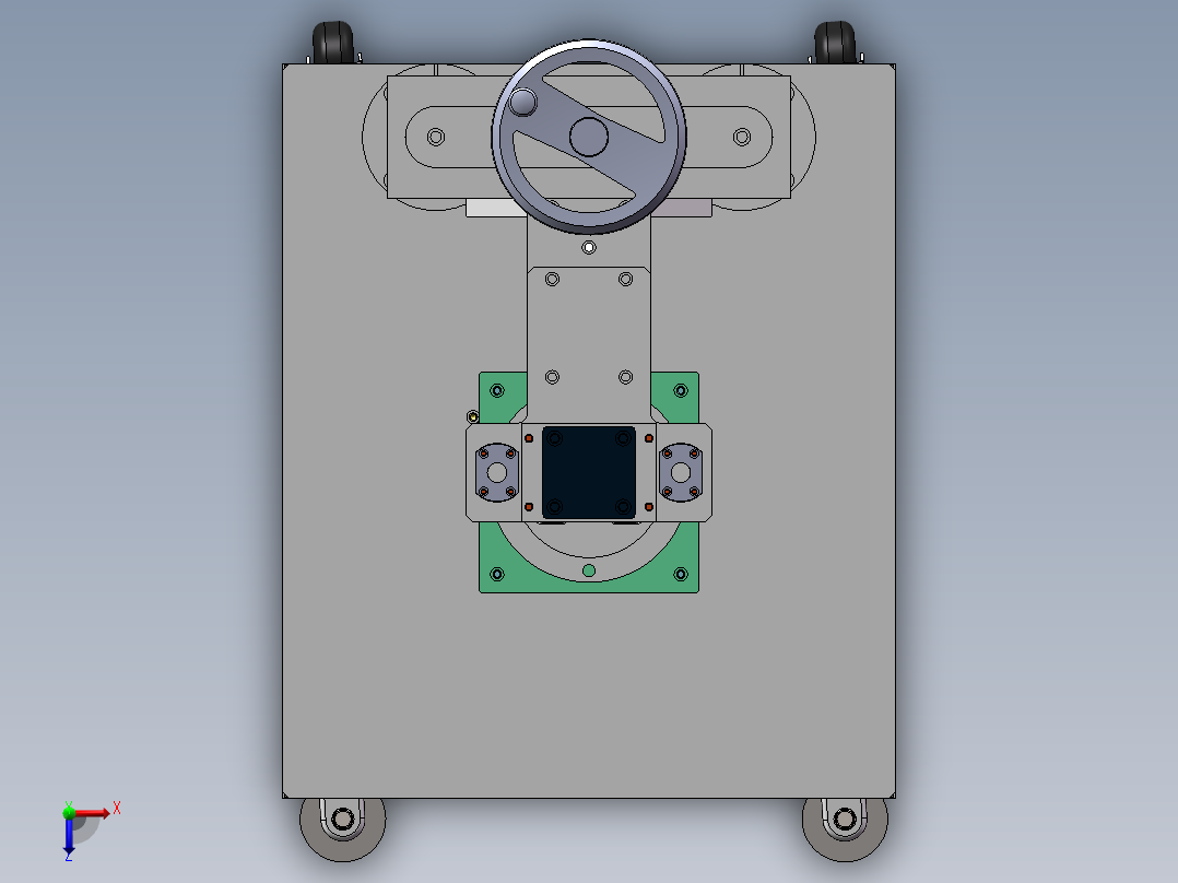 05月-油桶单向阀铜嘴过滤网组装机（sw18可编辑+cad+bom）俯视图