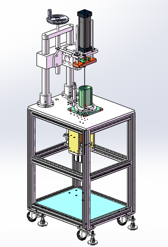 05月-油桶单向阀铜嘴过滤网组装机（sw18可编辑+cad+bom）