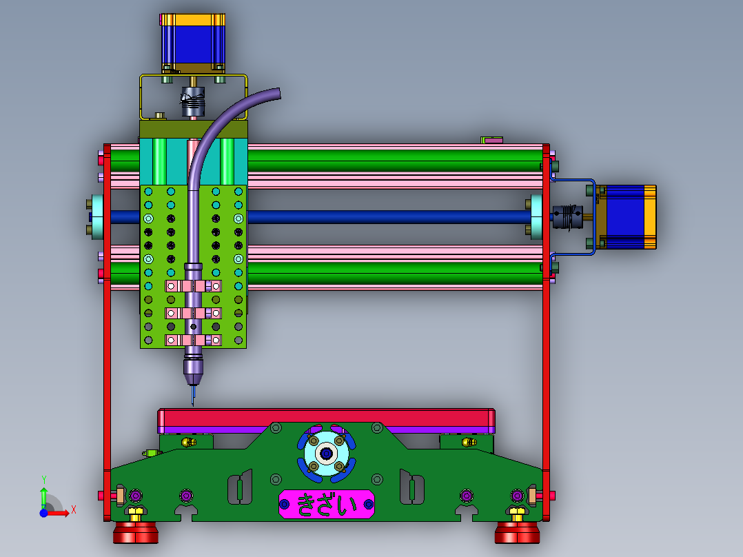 线路板数控冲孔机前视图