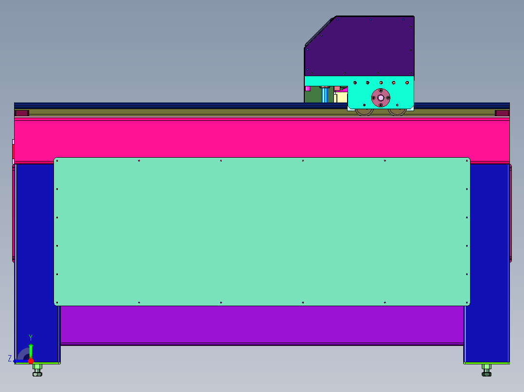 大幅面塑料板亚克力激光切割机右视图