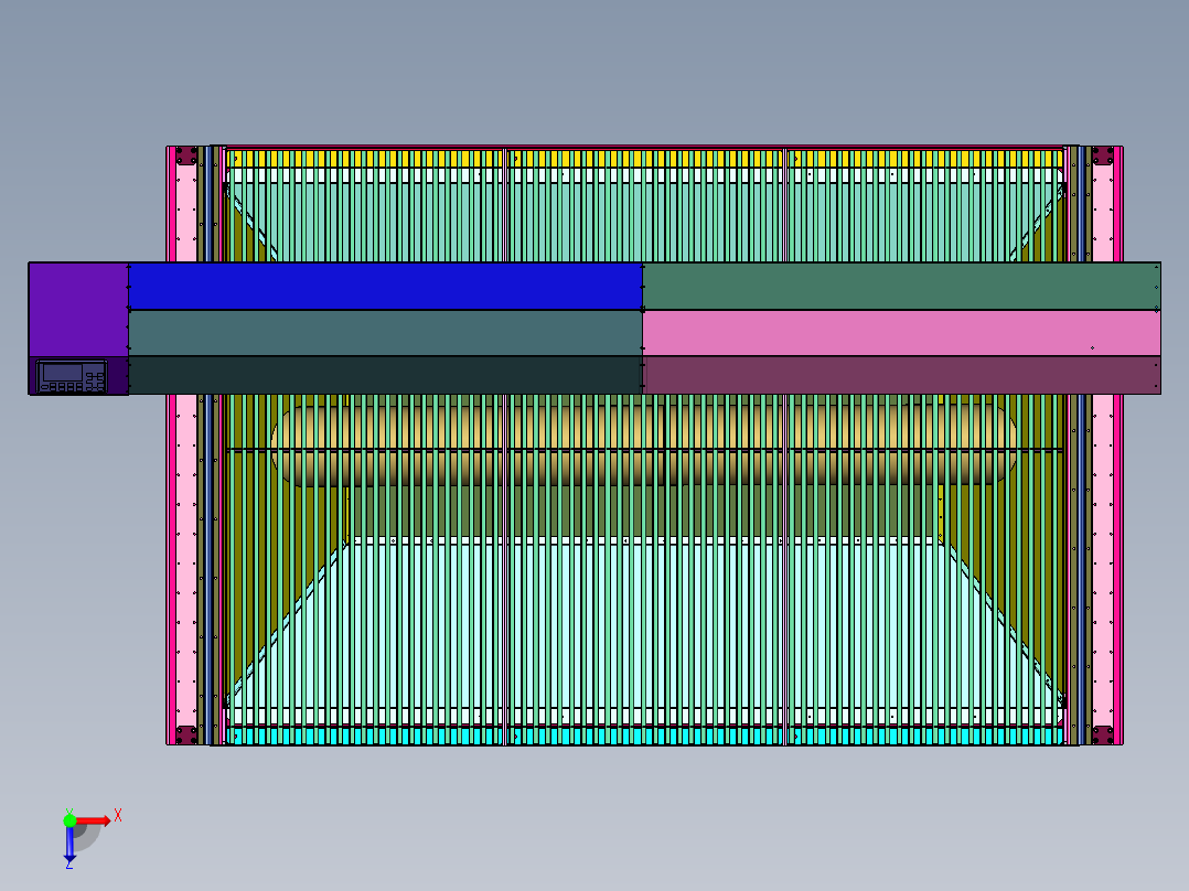 大幅面塑料板亚克力激光切割机俯视图