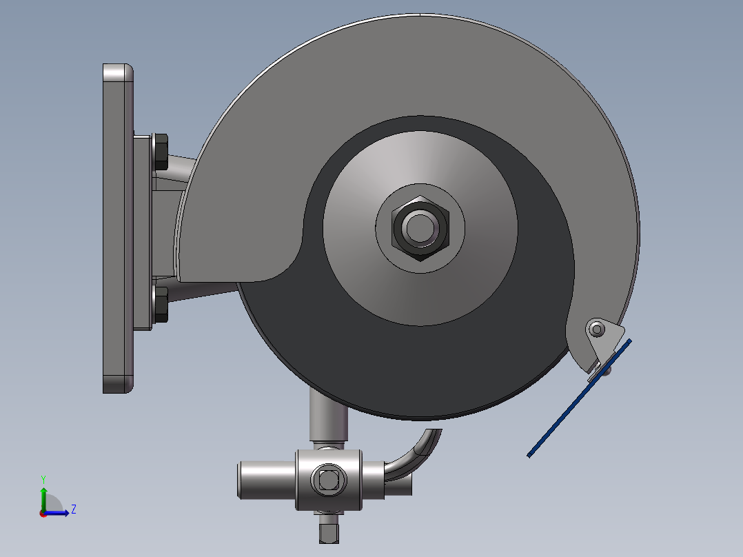 bench grinder砂轮机模型左视图