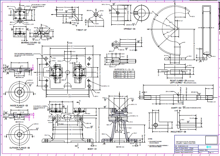 bench grinder砂轮机模型