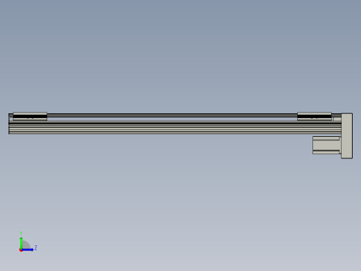 直线模组LHA170-S1250-D设计图纸左视缩略图