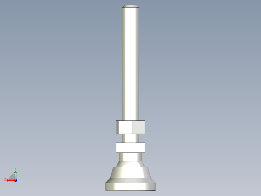水平調整腳座(SUS製)LSA25-SUS-3D多系列多零件图纸模型后视缩略图