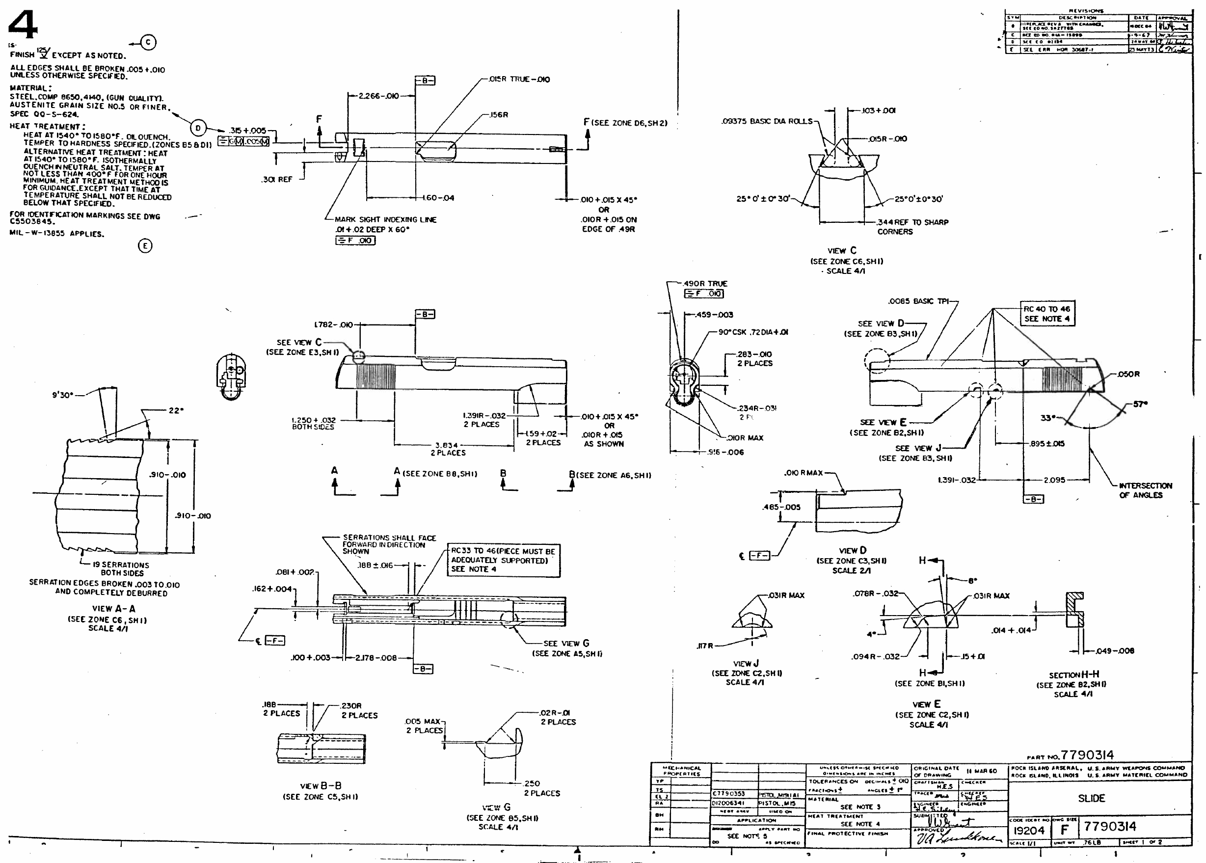 柯尔特1911年图纸