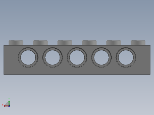 乐高机械组积木（横梁）-389401 White Technic Brick 1 x 6 with Holes后视缩略图