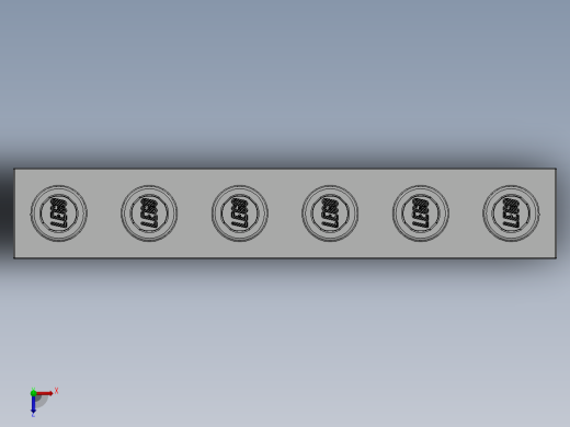 乐高机械组积木（横梁）-389401 White Technic Brick 1 x 6 with Holes俯视缩略图