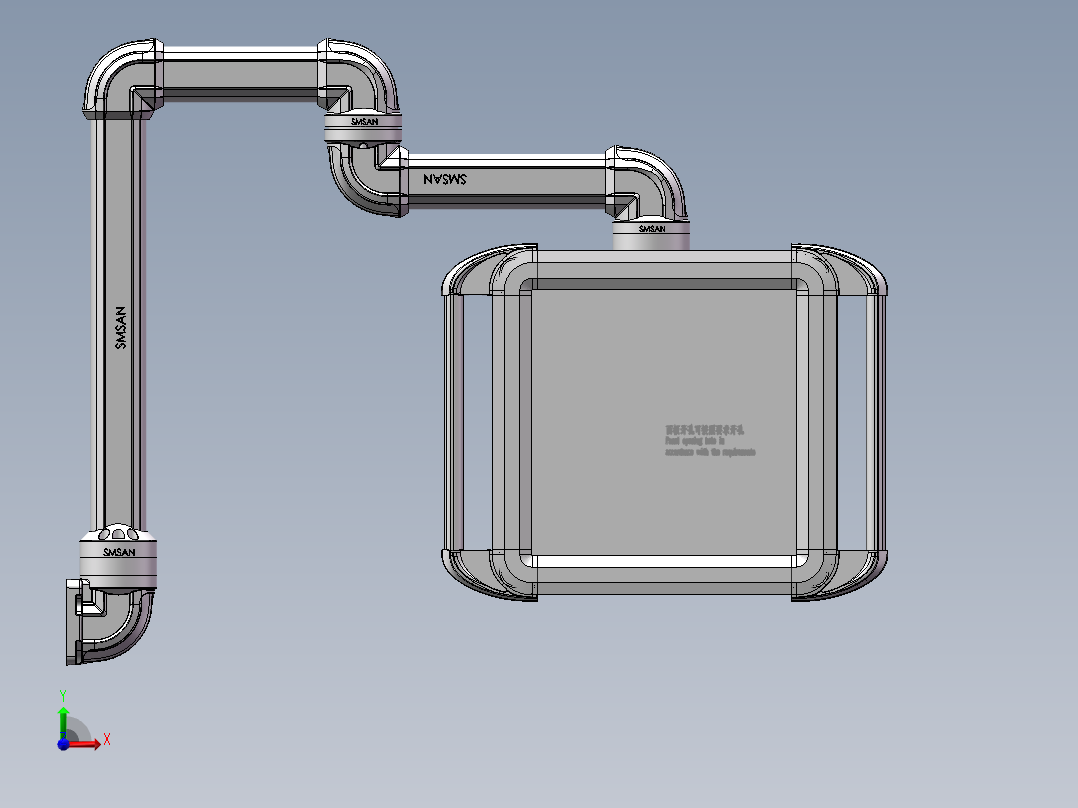 向下垂直墙座+转角+转角+中间连接器+90度箱体连接器+控制箱