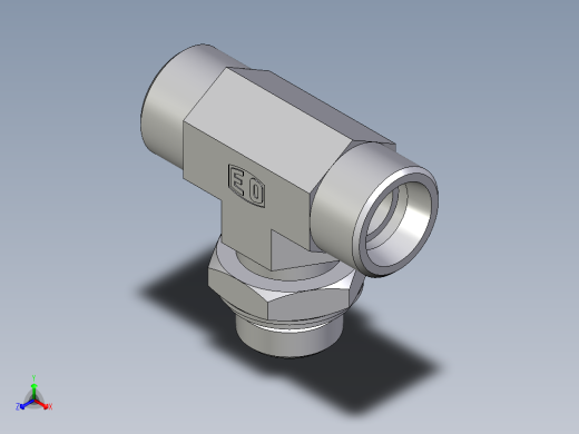 卡套式工业通用硬管接头EO_Adjustable_locknut_branch_tee_TEE20SROMDCF