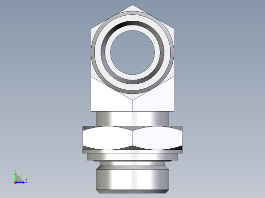 卡套式工业通用硬管接头EO_Adjustable_locknut_branch_tee_TEE20SROMDCF左视缩略图