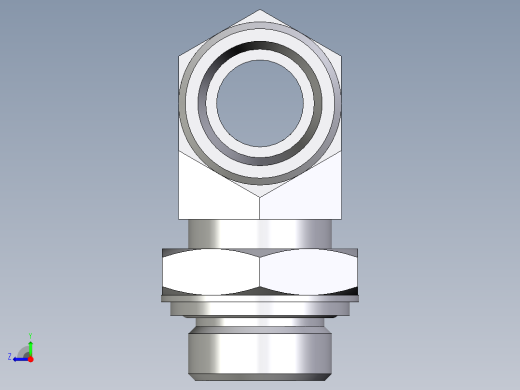 卡套式工业通用硬管接头EO_Adjustable_locknut_branch_tee_TEE20SROMDCF右视缩略图