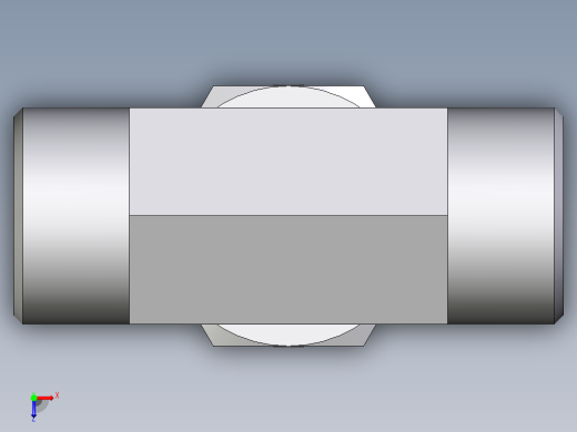 卡套式工业通用硬管接头EO_Adjustable_locknut_branch_tee_TEE20SROMDCF俯视缩略图