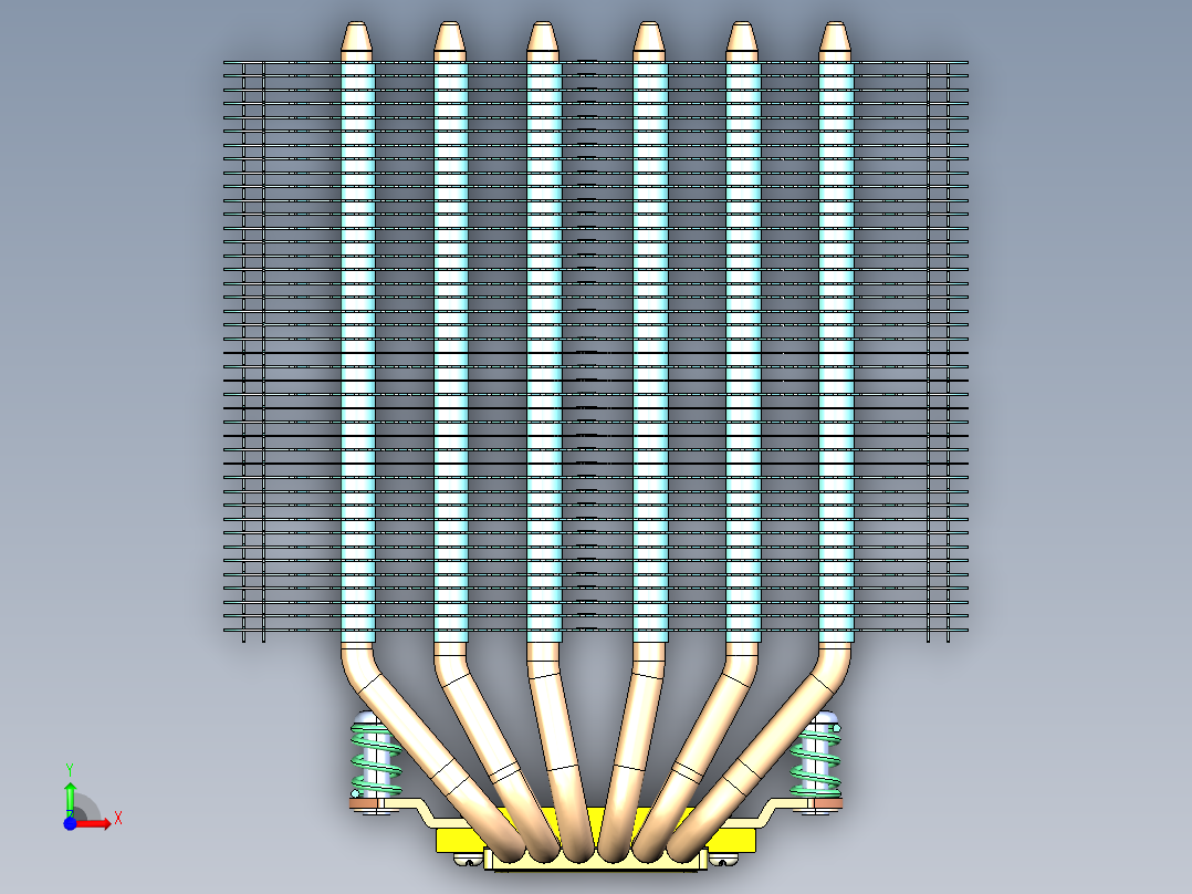 诺克图阿NH-D14 CPU冷却器前视图