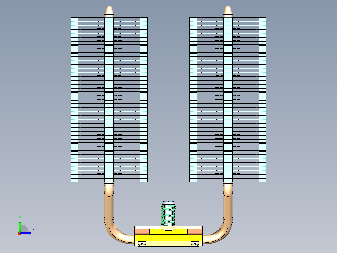 诺克图阿NH-D14 CPU冷却器左视图