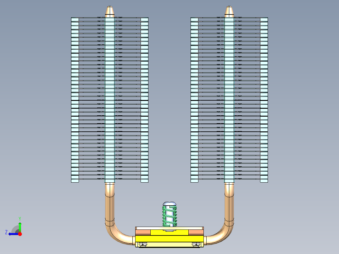 诺克图阿NH-D14 CPU冷却器右视图